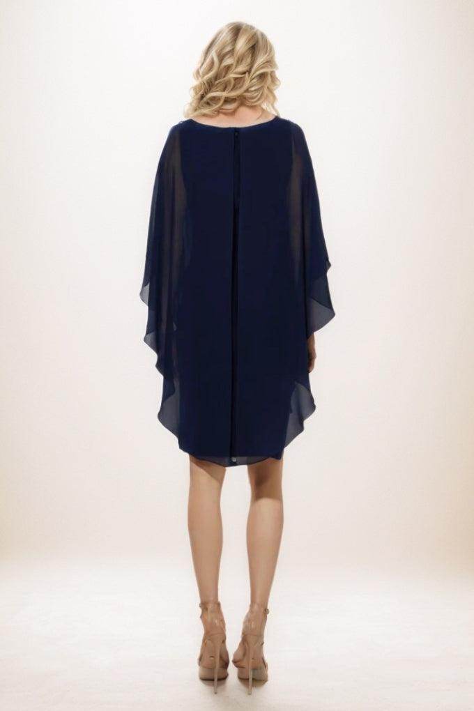Sheath-Column Mini Chiffon Mother Of The Bride Dress CM0295
