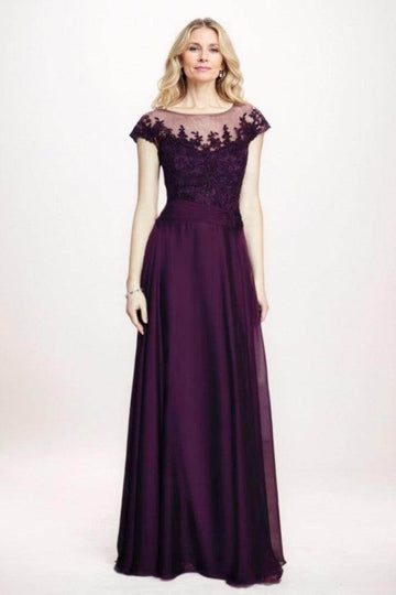 A-Line Maxi Chiffon Mother Of The Bride Dress CM0300