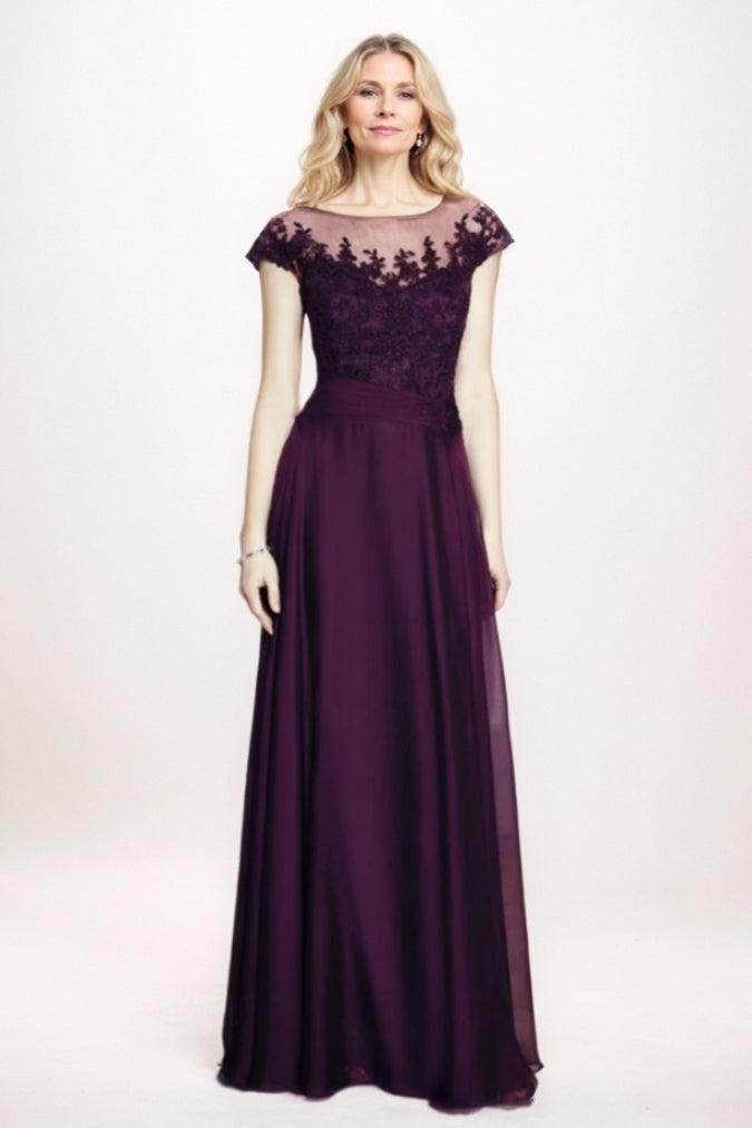 A-Line Maxi Chiffon Mother Of The Bride Dress CM0300