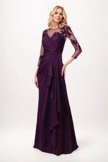 A-Line Maxi Chiffon Mother Of The Bride Dress CM0301