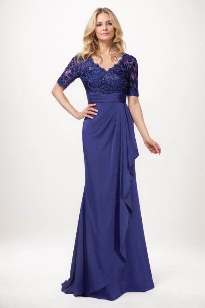 Sheath-Column Maxi Chiffon Mother Of The Bride Dress CM0304