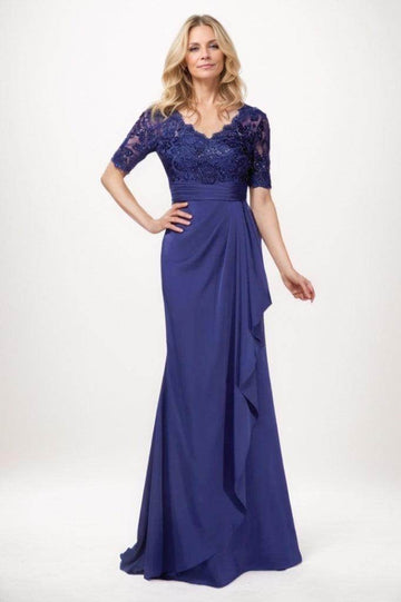 Sheath-Column Maxi Chiffon Mother Of The Bride Dress CM0304
