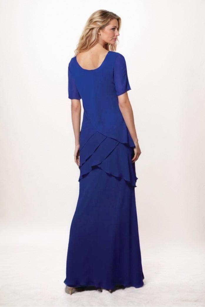 Sheath-Column Maxi Chiffon Mother Of The Bride Dress CM0305