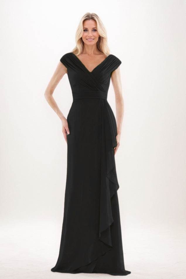 Sheath-Column Maxi Chiffon Mother Of The Bride Dress CM0312