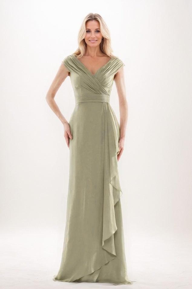 Sheath-Column Maxi Chiffon Mother Of The Bride Dress CM0312