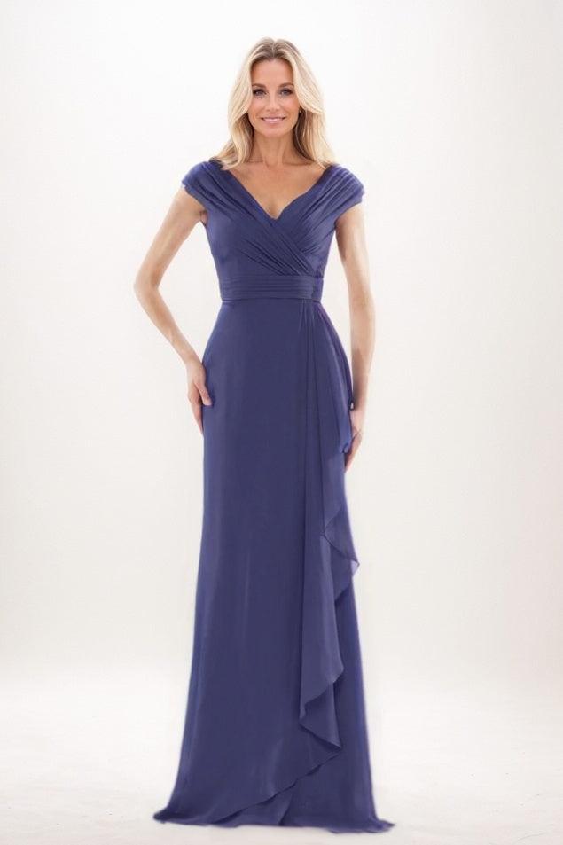 Sheath-Column Maxi Chiffon Mother Of The Bride Dress CM0312