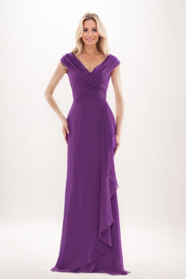 Sheath-Column Maxi Chiffon Mother Of The Bride Dress CM0312