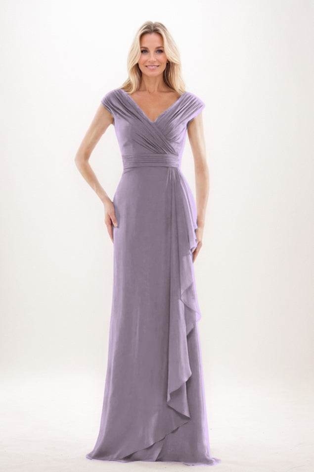 Sheath-Column Maxi Chiffon Mother Of The Bride Dress CM0312