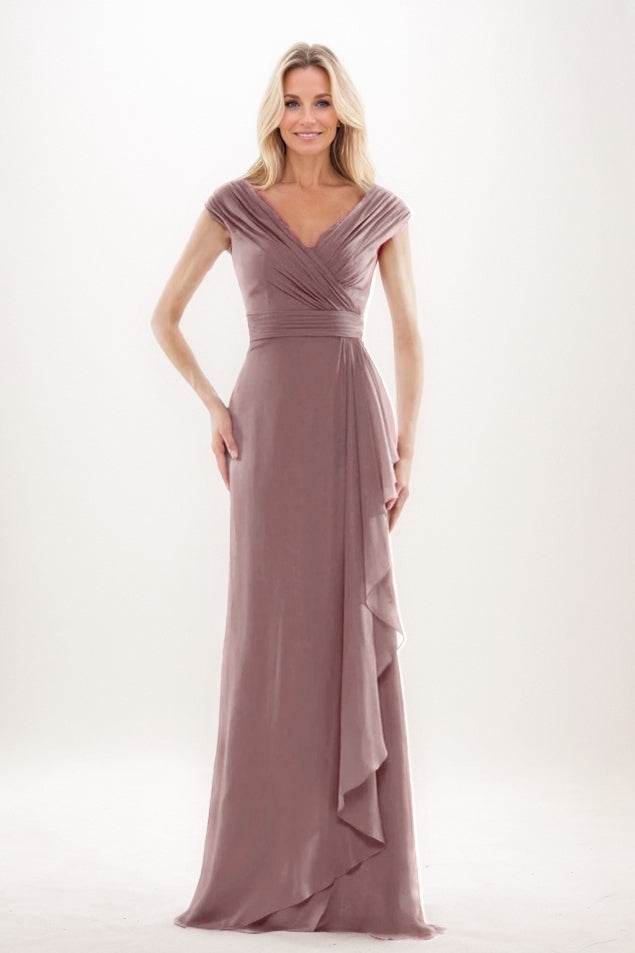 Sheath-Column Maxi Chiffon Mother Of The Bride Dress CM0312