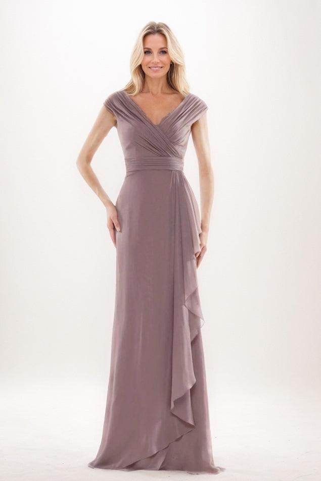 Sheath-Column Maxi Chiffon Mother Of The Bride Dress CM0312