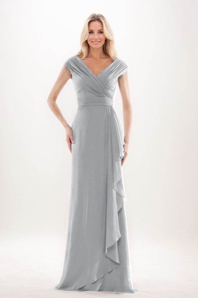 Sheath-Column Maxi Chiffon Mother Of The Bride Dress CM0312