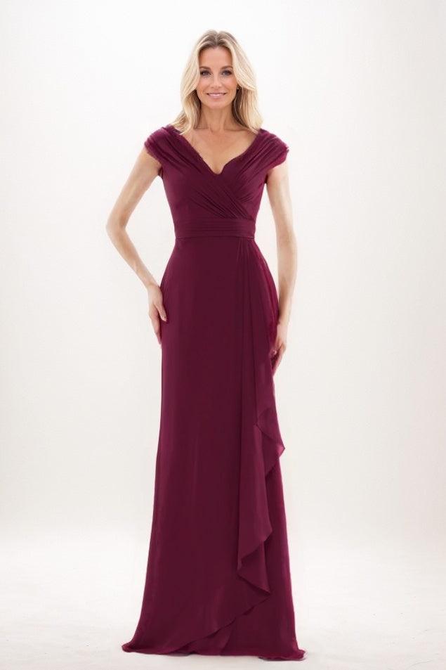 Sheath-Column Maxi Chiffon Mother Of The Bride Dress CM0312