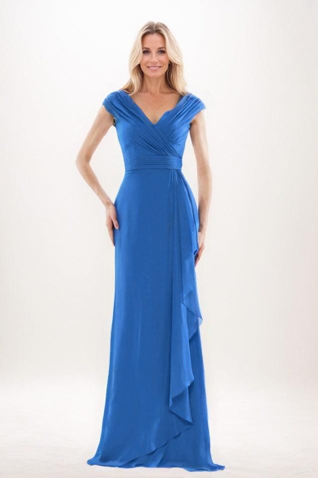 Sheath-Column Maxi Chiffon Mother Of The Bride Dress CM0312