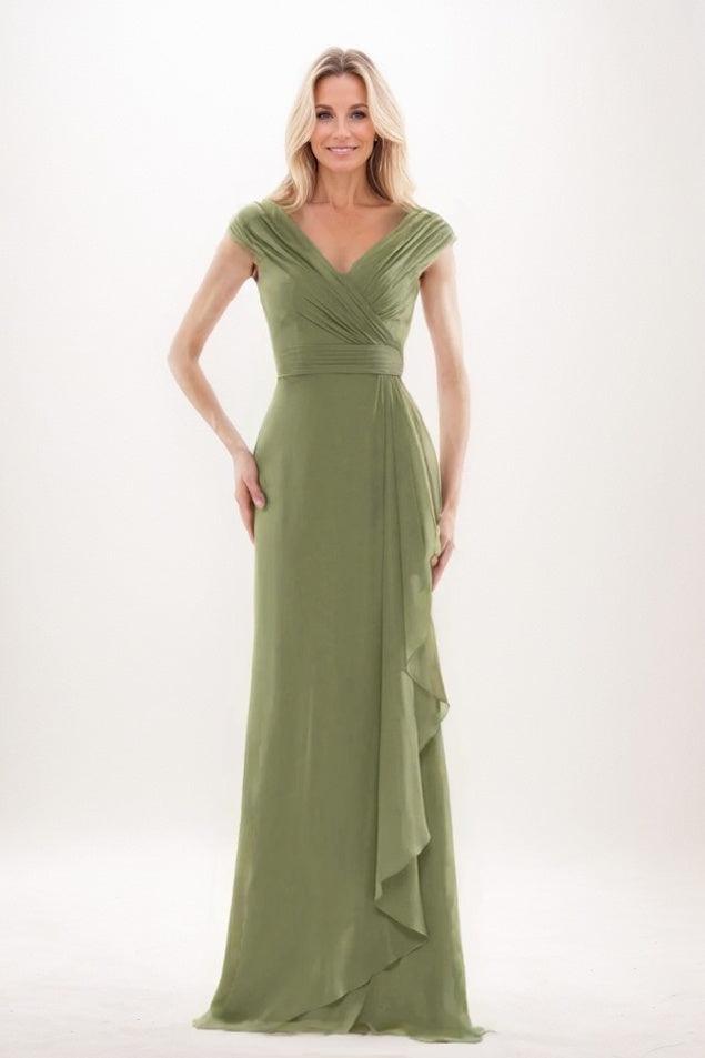Sheath-Column Maxi Chiffon Mother Of The Bride Dress CM0312