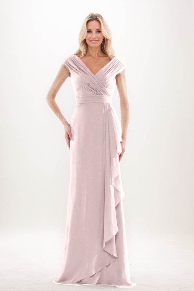 Sheath-Column Maxi Chiffon Mother Of The Bride Dress CM0312