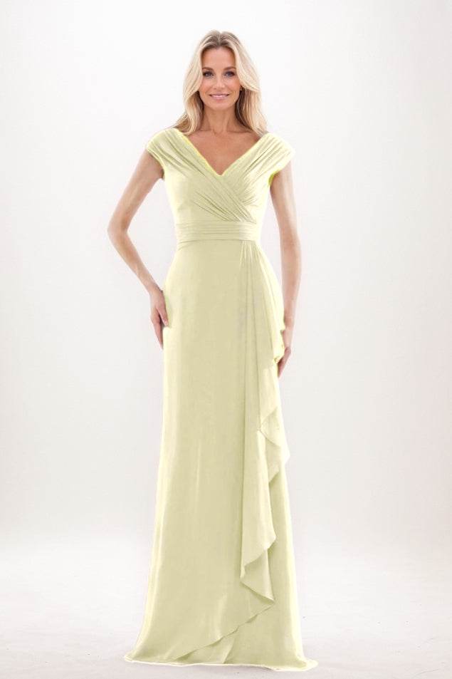 Sheath-Column Maxi Chiffon Mother Of The Bride Dress CM0312