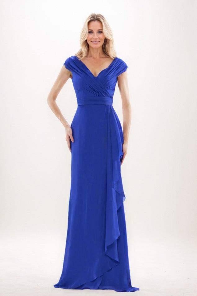 Sheath-Column Maxi Chiffon Mother Of The Bride Dress CM0312