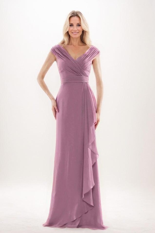Sheath-Column Maxi Chiffon Mother Of The Bride Dress CM0312