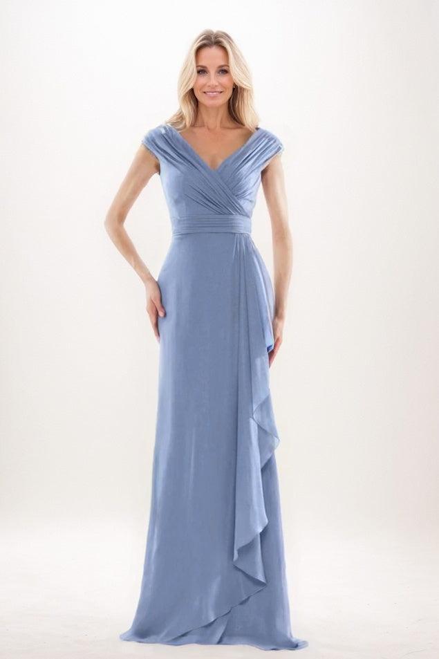 Sheath-Column Maxi Chiffon Mother Of The Bride Dress CM0312