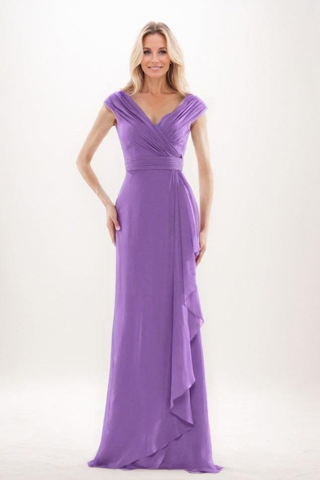 Sheath-Column Maxi Chiffon Mother Of The Bride Dress CM0312