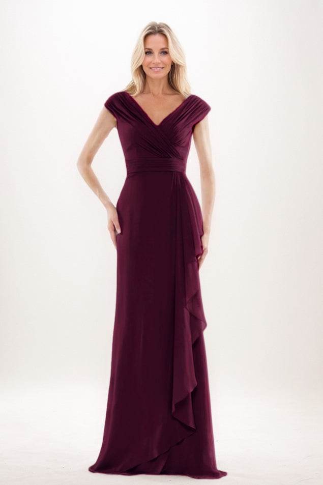 Sheath-Column Maxi Chiffon Mother Of The Bride Dress CM0312