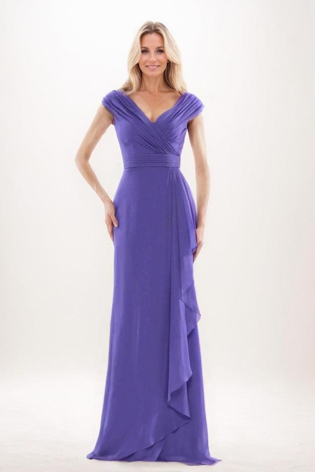 Sheath-Column Maxi Chiffon Mother Of The Bride Dress CM0312