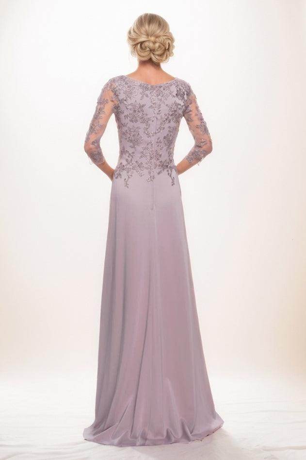 A-Line Maxi Chiffon Mother Of The Bride Dress CM0313