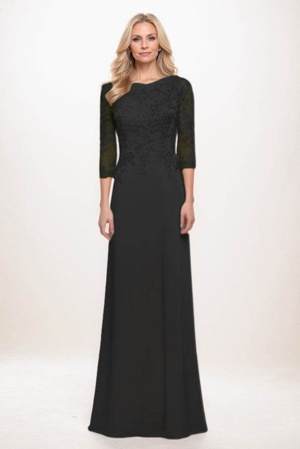 A-Line Maxi Chiffon Mother Of The Bride Dress CM0313