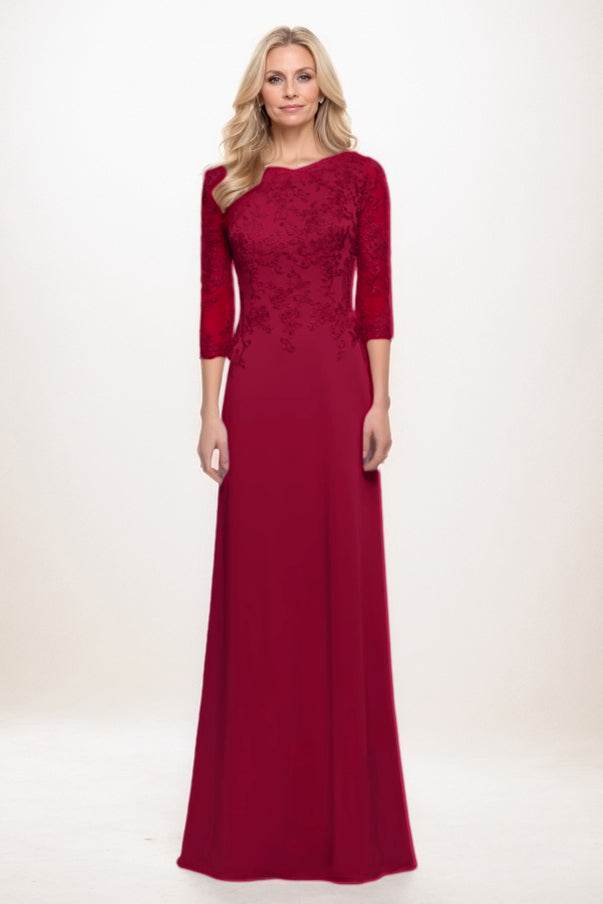 A-Line Maxi Chiffon Mother Of The Bride Dress CM0313