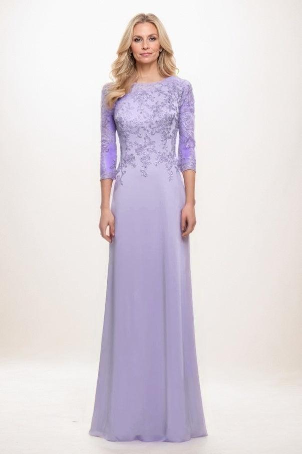 A-Line Maxi Chiffon Mother Of The Bride Dress CM0313