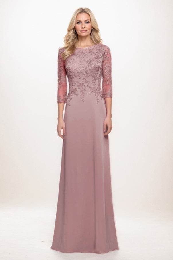 A-Line Maxi Chiffon Mother Of The Bride Dress CM0313