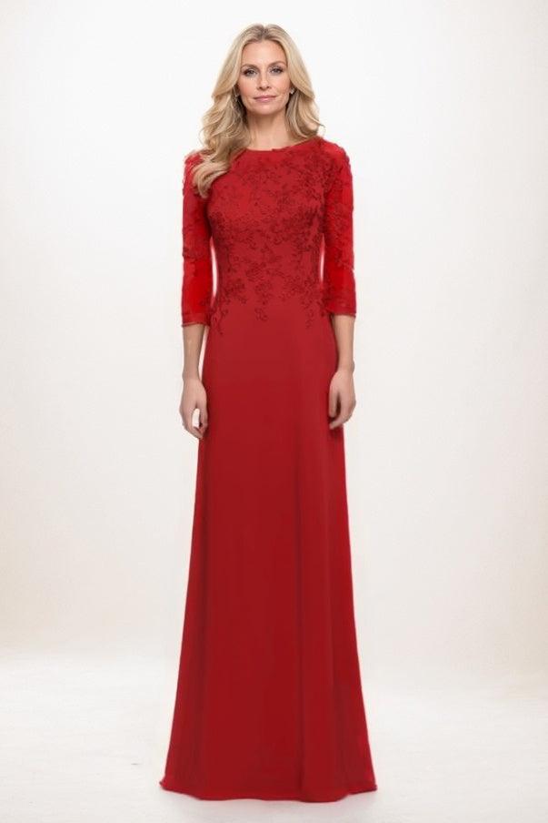 A-Line Maxi Chiffon Mother Of The Bride Dress CM0313