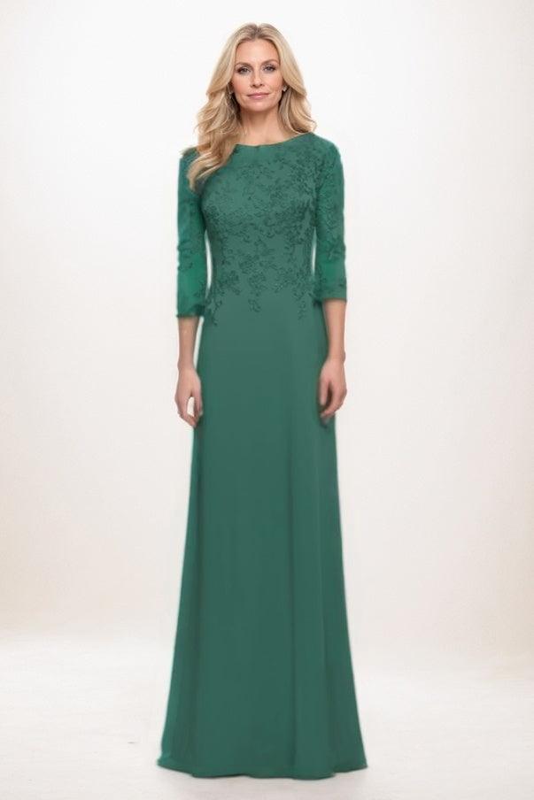 A-Line Maxi Chiffon Mother Of The Bride Dress CM0313