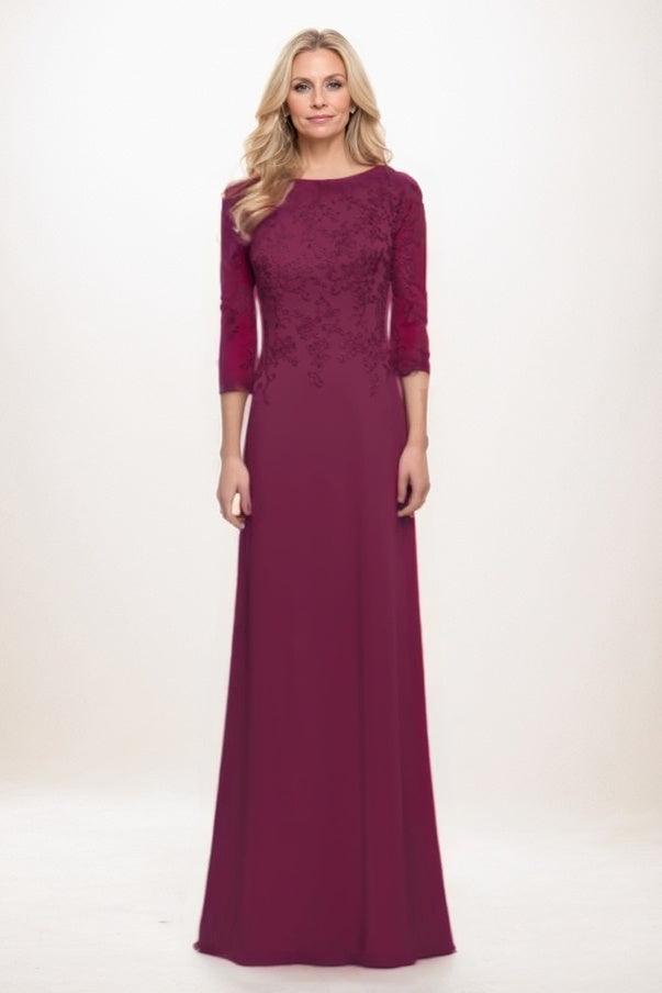 A-Line Maxi Chiffon Mother Of The Bride Dress CM0313