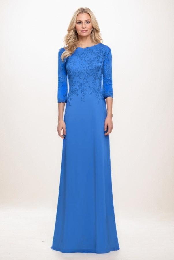 A-Line Maxi Chiffon Mother Of The Bride Dress CM0313