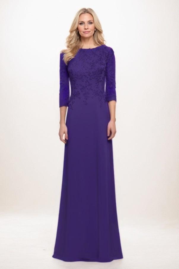 A-Line Maxi Chiffon Mother Of The Bride Dress CM0313