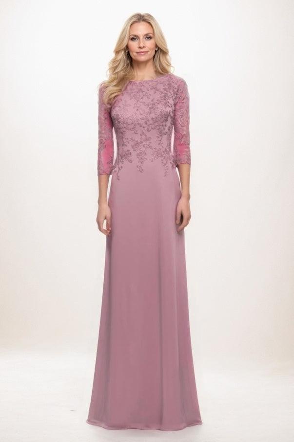 A-Line Maxi Chiffon Mother Of The Bride Dress CM0313