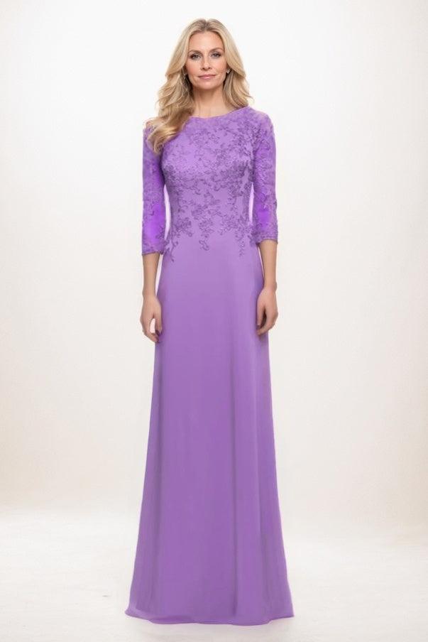 A-Line Maxi Chiffon Mother Of The Bride Dress CM0313