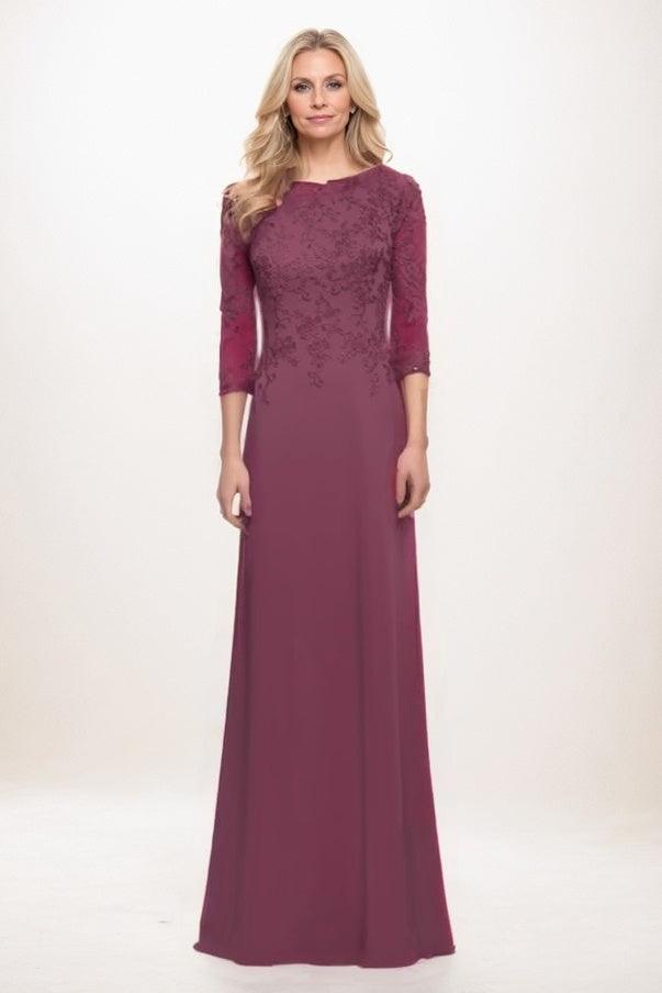 A-Line Maxi Chiffon Mother Of The Bride Dress CM0313