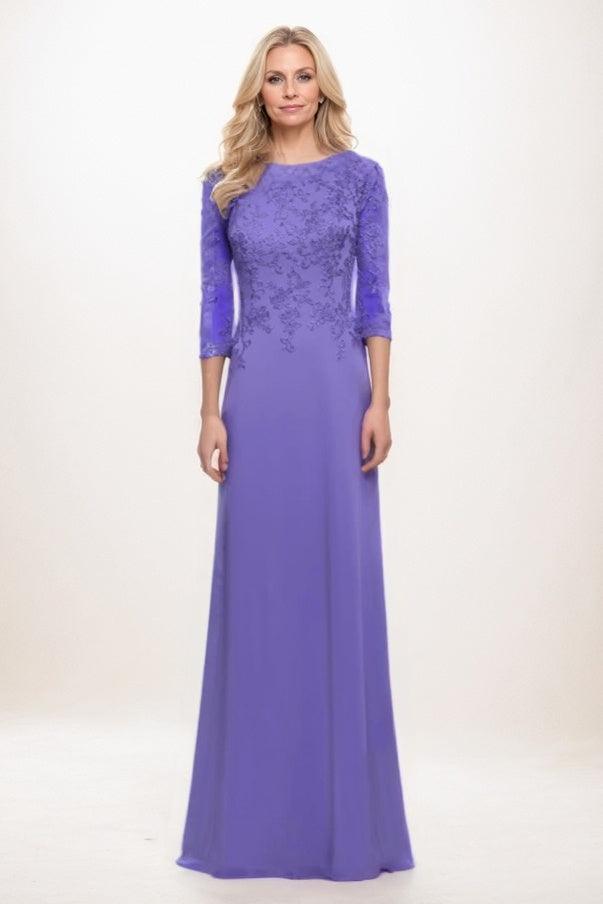 A-Line Maxi Chiffon Mother Of The Bride Dress CM0313