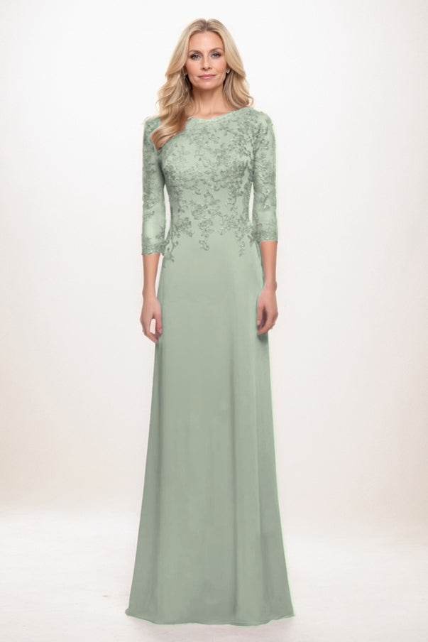 A-Line Maxi Chiffon Mother Of The Bride Dress CM0313