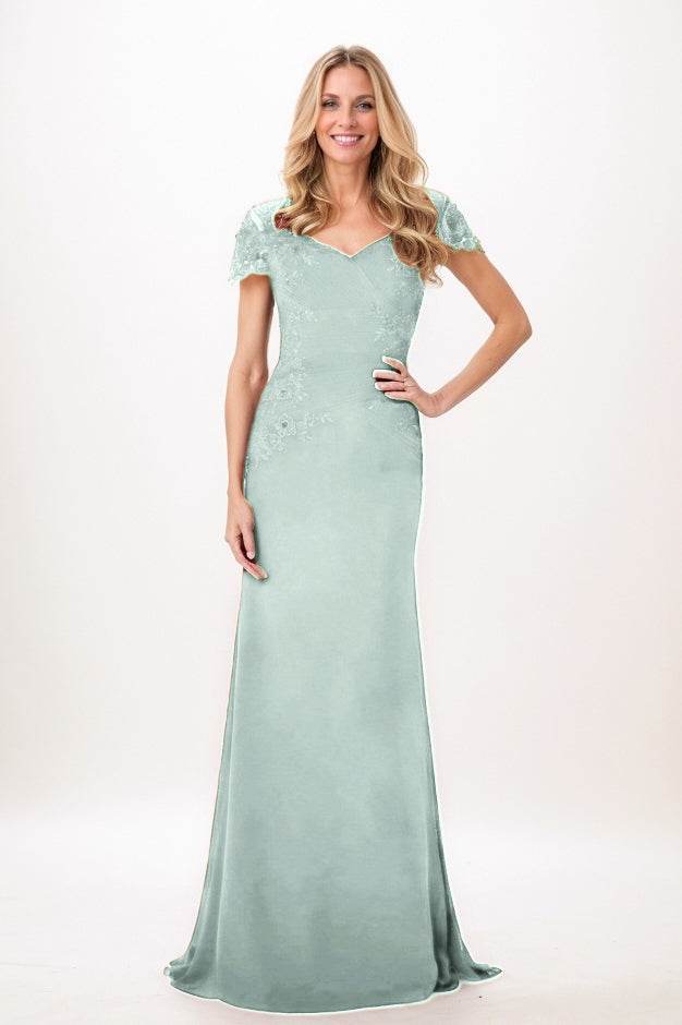 Trumpet-Mermaid Maxi Chiffon Mother Of The Bride Dress CM0321