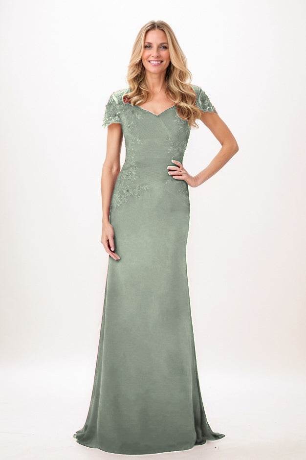 Trumpet-Mermaid Maxi Chiffon Mother Of The Bride Dress CM0321