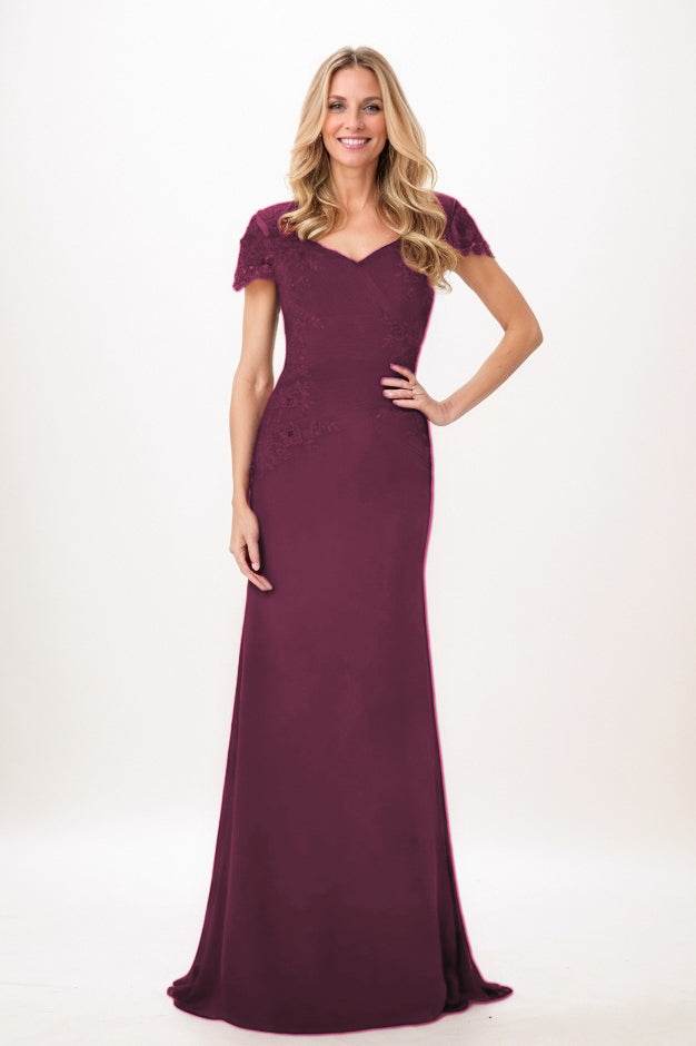 Trumpet-Mermaid Maxi Chiffon Mother Of The Bride Dress CM0321