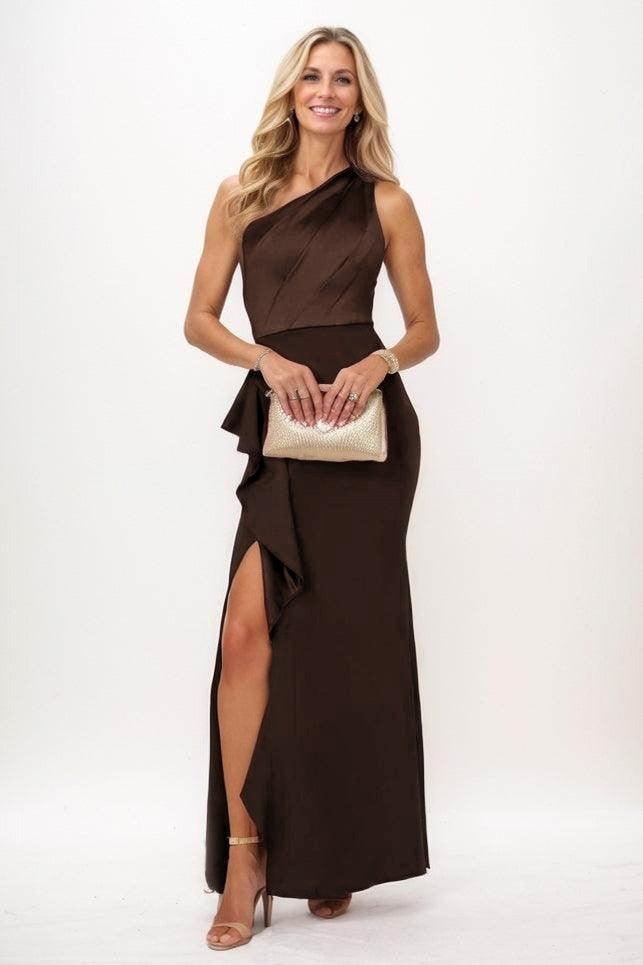 Sheath Maxi Luxe Satin Mother Of The Bride Dress CM0328