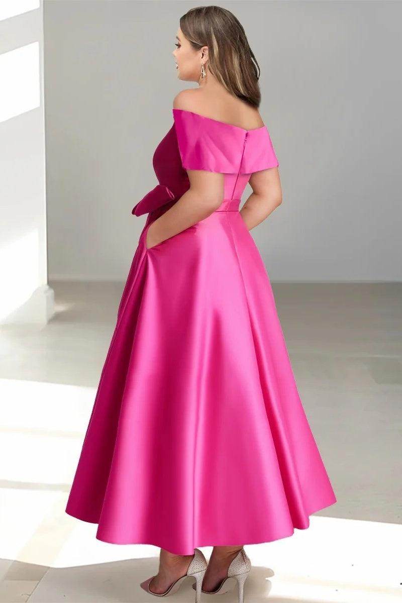 Off The Shoulder Sleeveless Ankle Length Mother Dresses CM0332