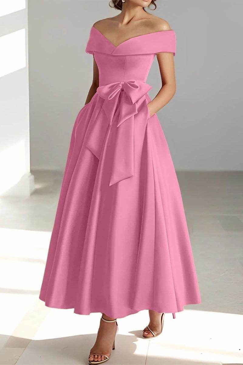 Off The Shoulder Sleeveless Ankle Length Mother Dresses CM0332