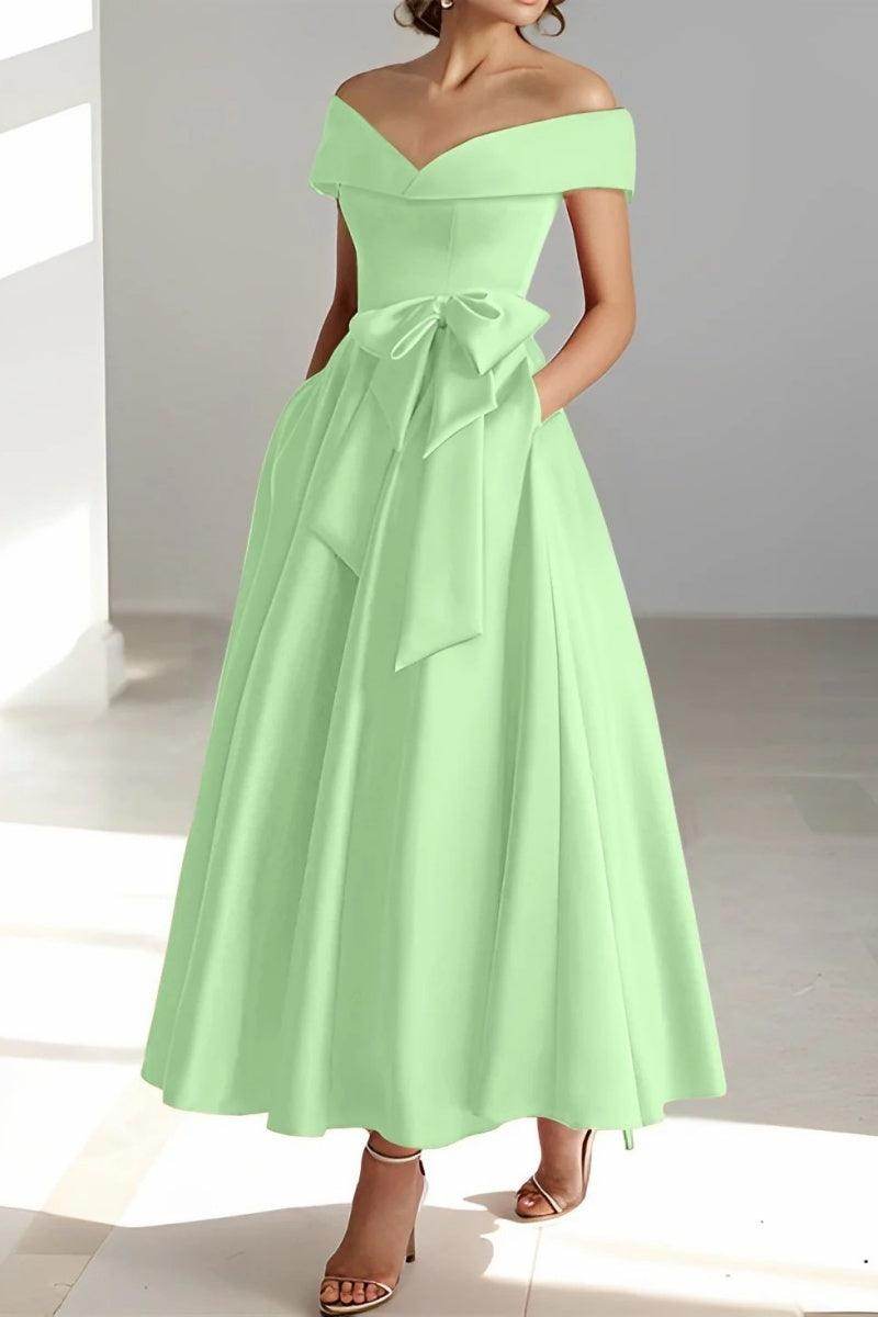 Off The Shoulder Sleeveless Ankle Length Mother Dresses CM0332