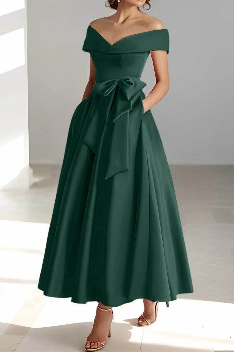 Off The Shoulder Sleeveless Ankle Length Mother Dresses CM0332