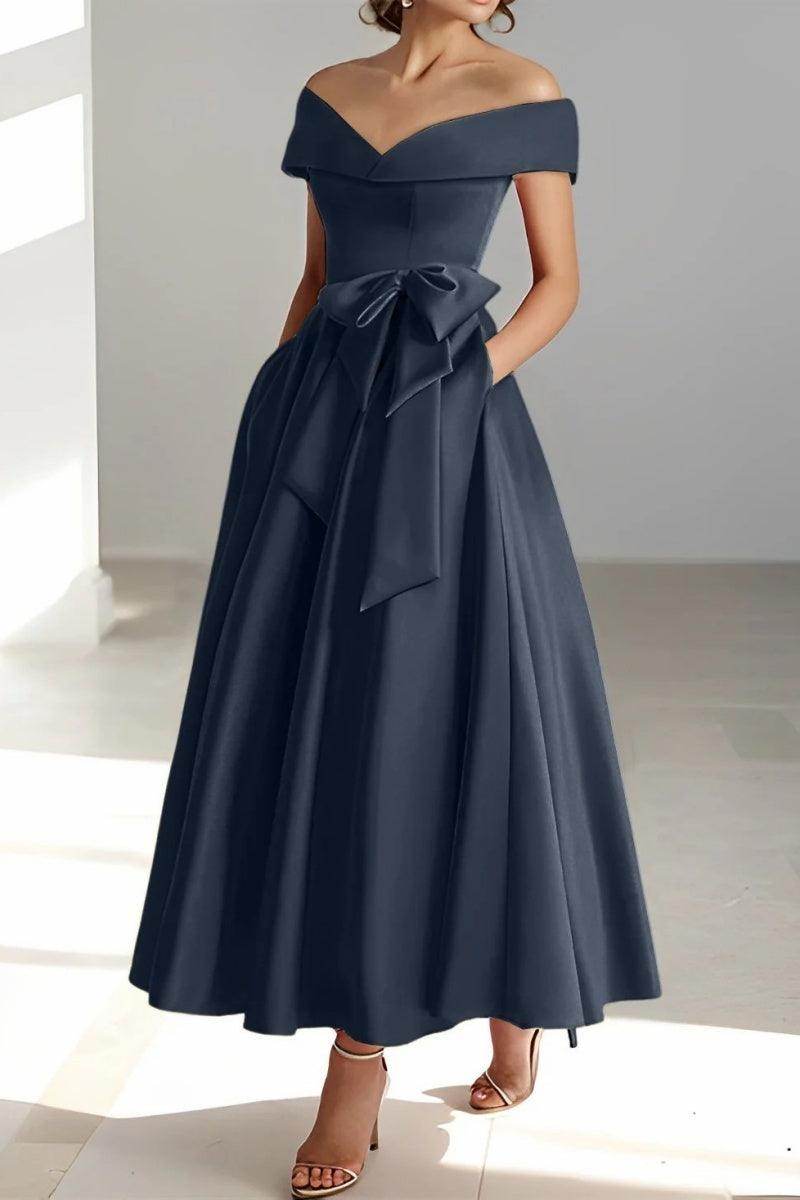 Off The Shoulder Sleeveless Ankle Length Mother Dresses CM0332